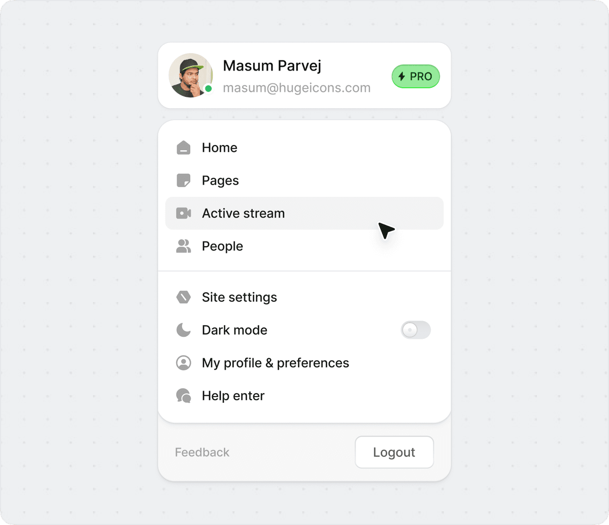 Healthcare app interface with icons