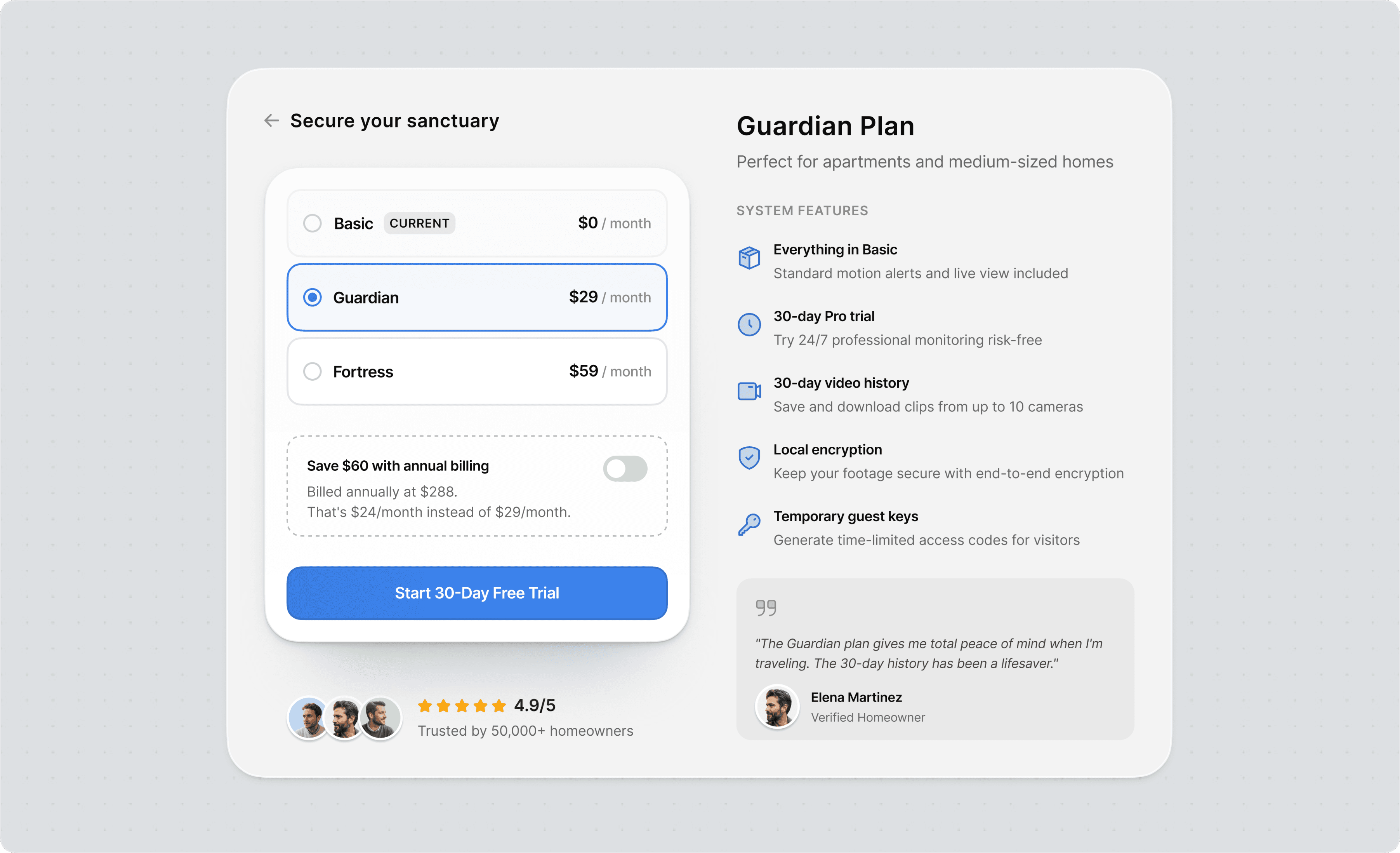 Website features section with Hugeicons