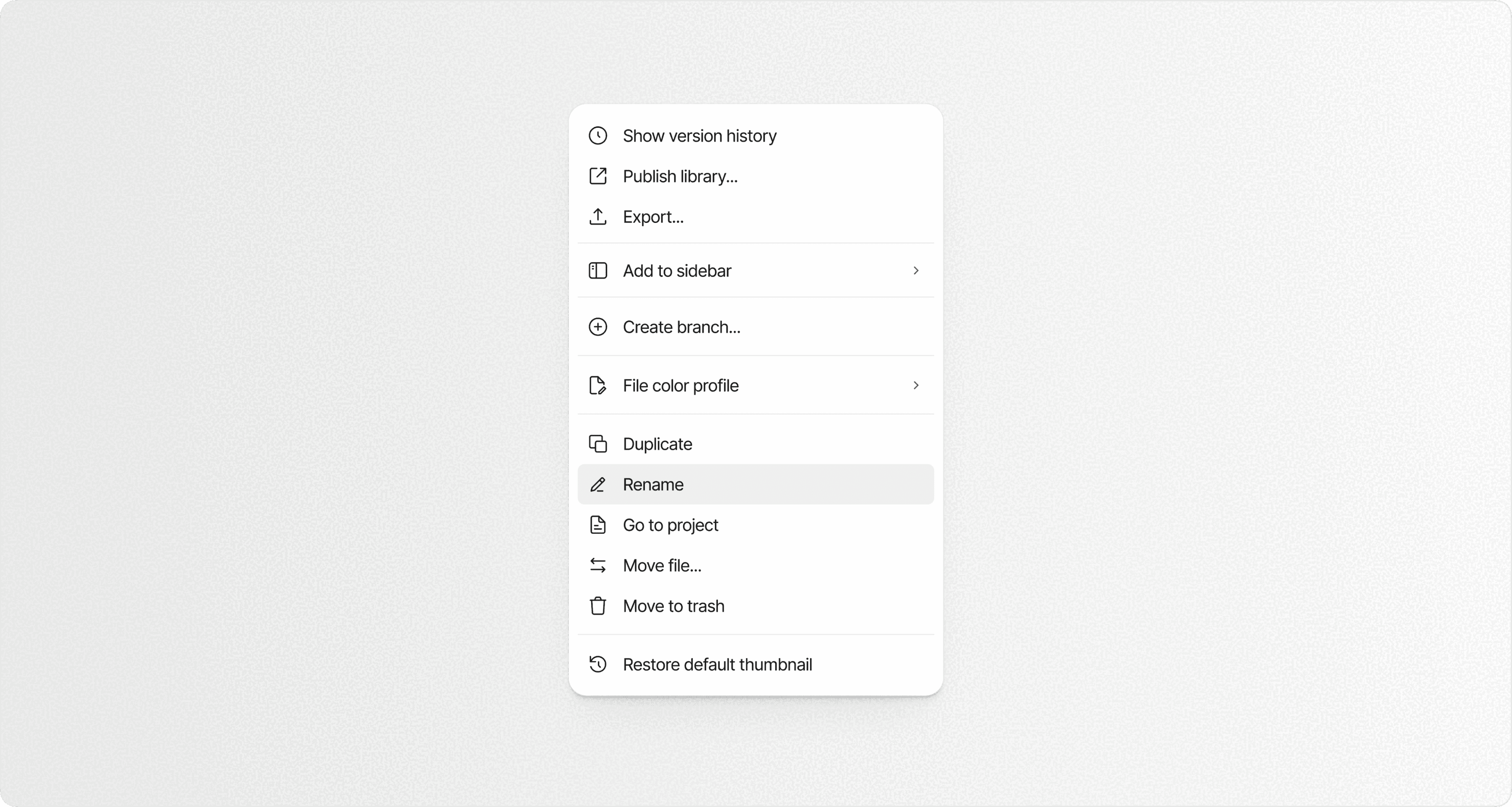 Project management interface design