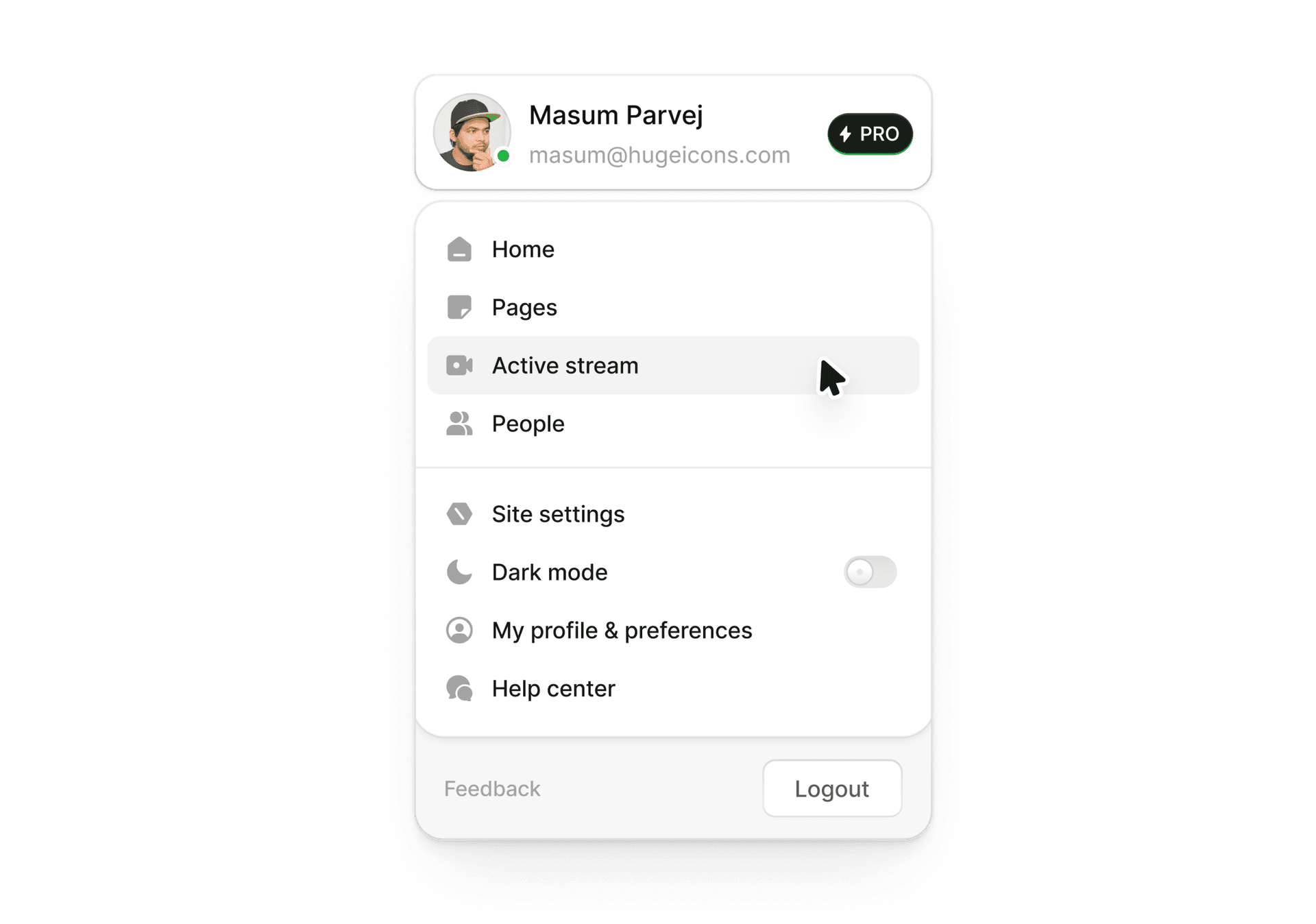 UI component preview