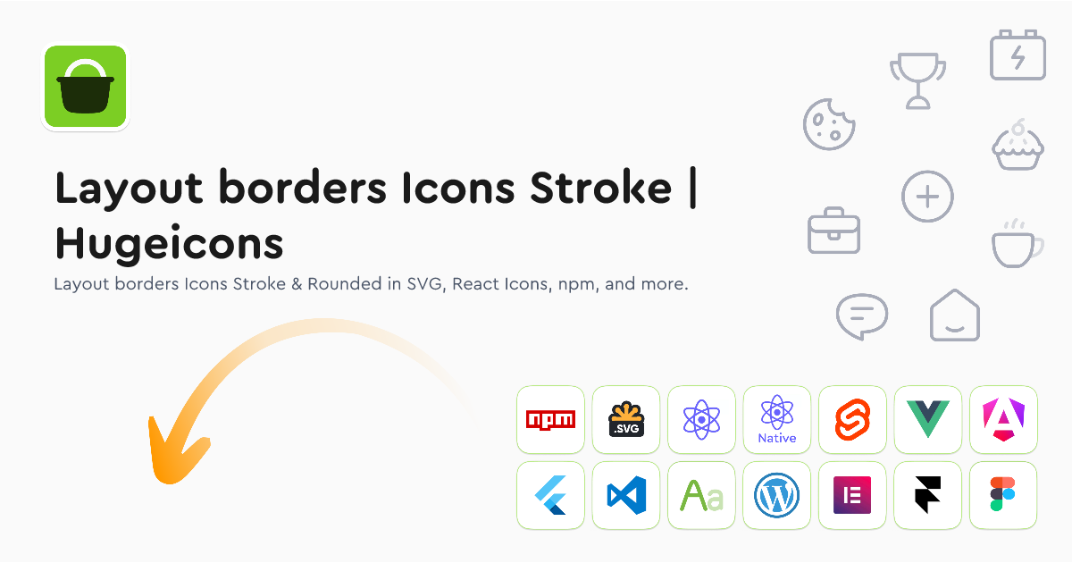 Layout borders Icons Stroke | Hugeicons