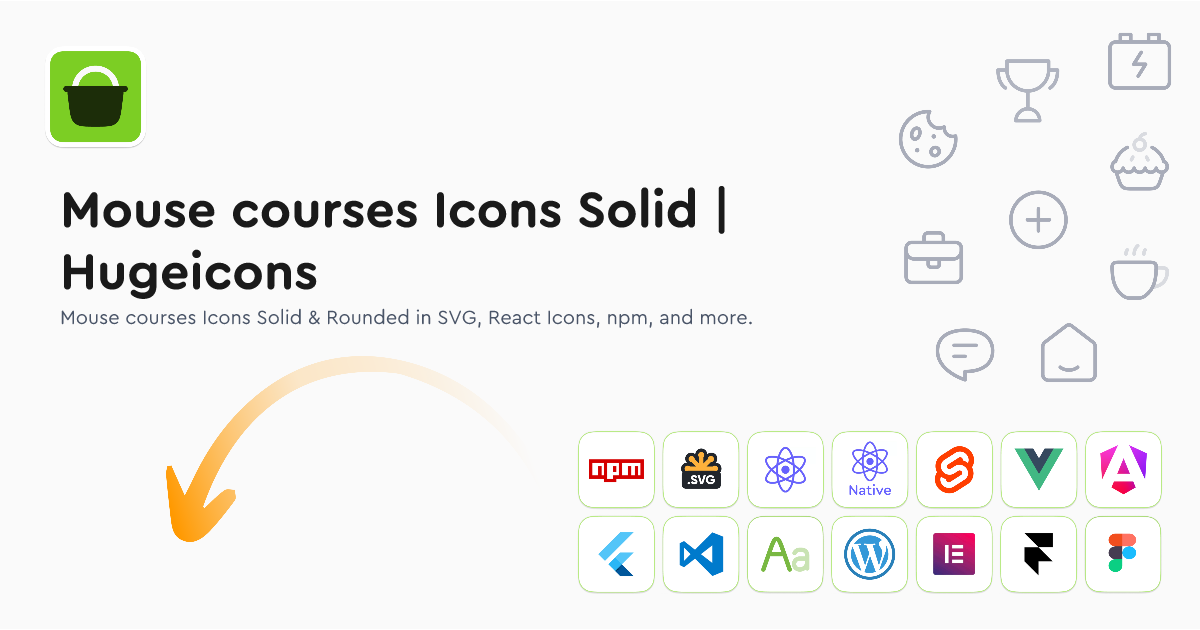 Mouse courses Icons Solid | Hugeicons