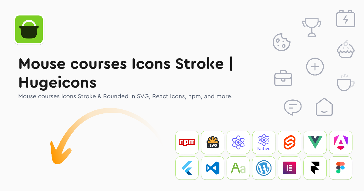 Mouse courses Icons Stroke | Hugeicons