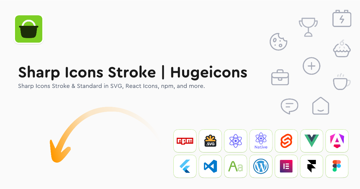 Sharp Icons Stroke | Hugeicons