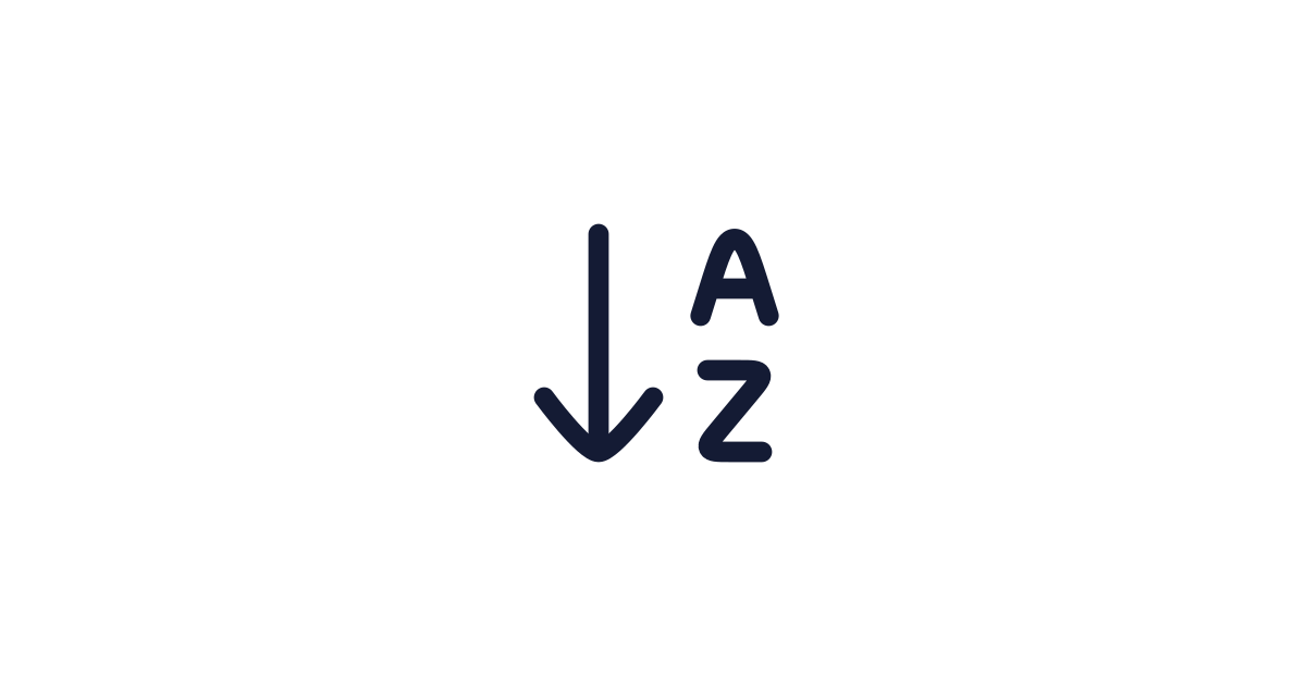 Arrow Down Az Icon Free Download | PNG, SVG & Icon Font Format