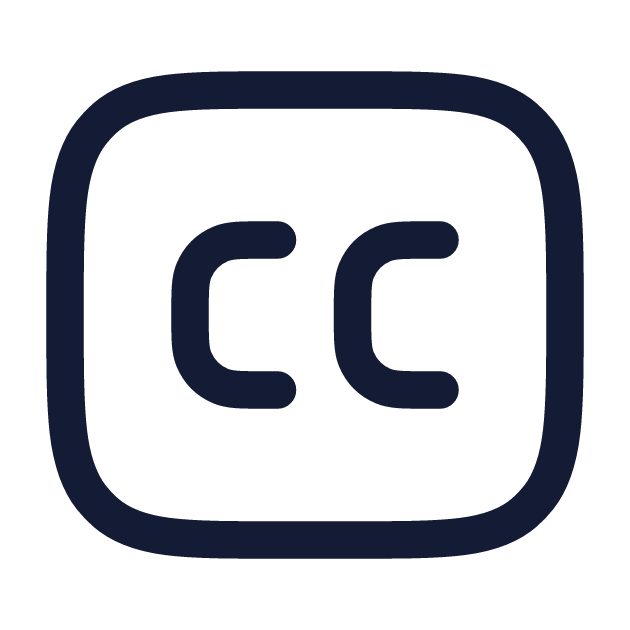 Closed Caption Icon | Stroke | Rounded | Free Download on Hugeicons Pro