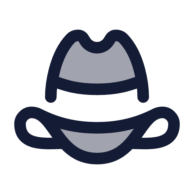 Cowboy Hat Icon | Duotone | Rounded | Hugeicons Pro