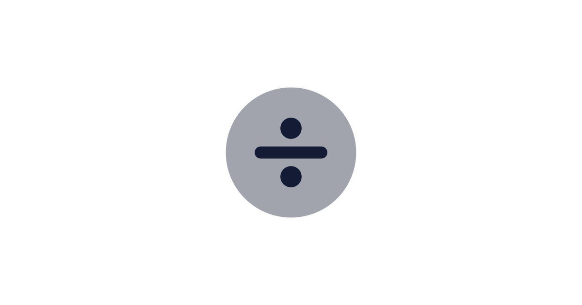 Divide Sign Circle Icon Free Download | PNG, SVG & Icon Font Format
