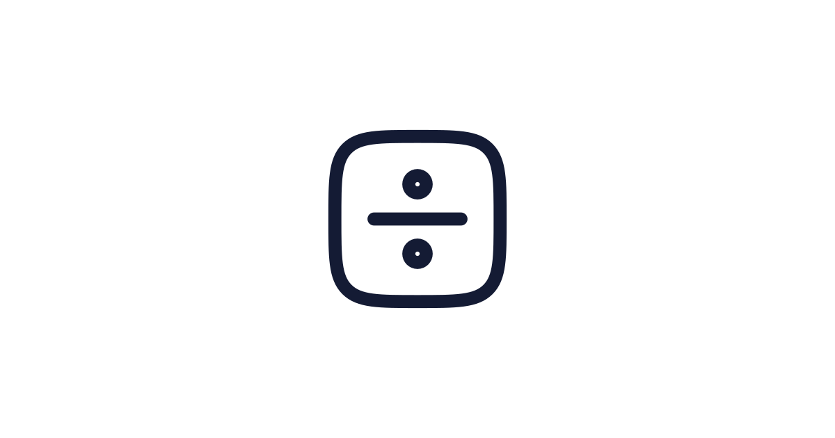 Divide Sign Square Icon Free Download | PNG, SVG & Icon Font Format
