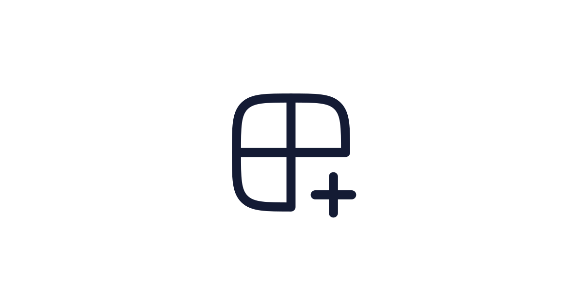 Grid 2 X 2 Plus Icon Free Download | PNG, SVG & Icon Font Format