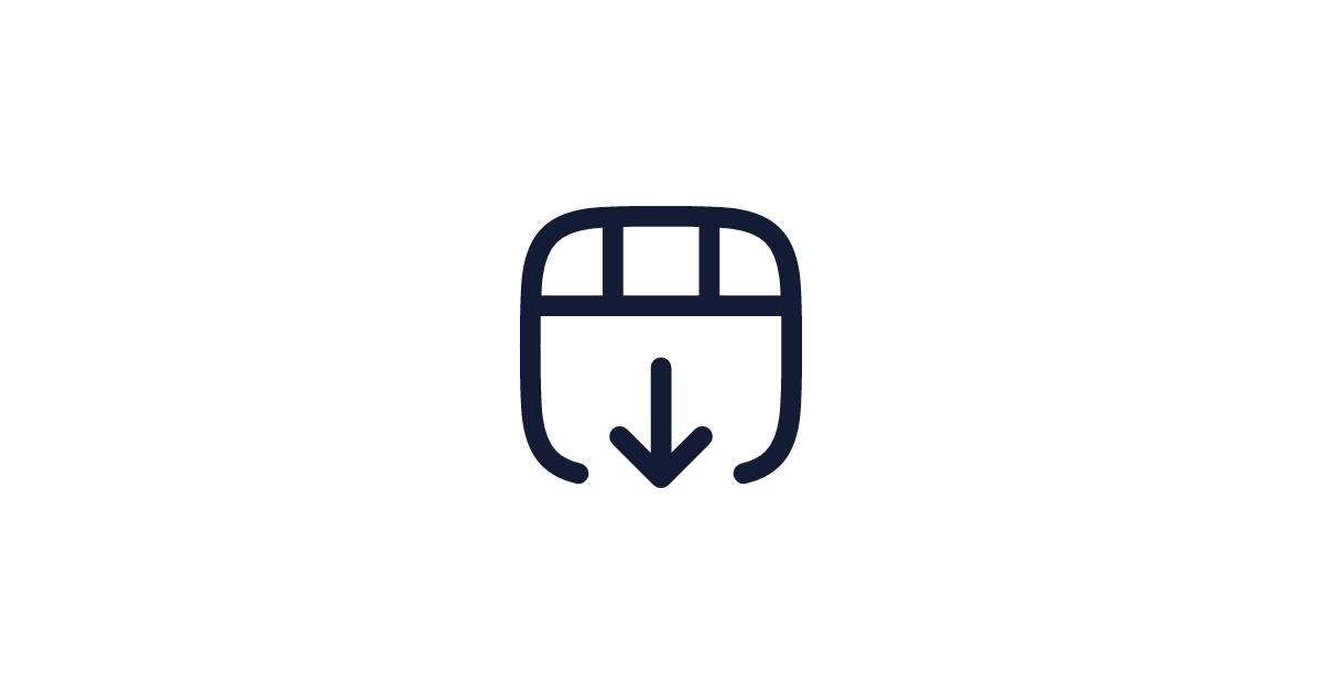 Insert Row Down Icon - Download Stroke Style | Hugeicons