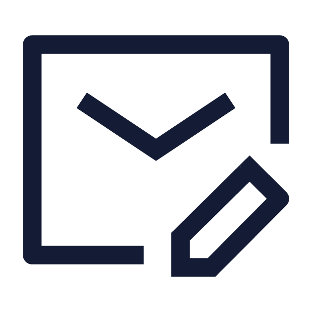 Mail Edit 02 Icon | Stroke | Sharp | Download on Hugeicons Pro