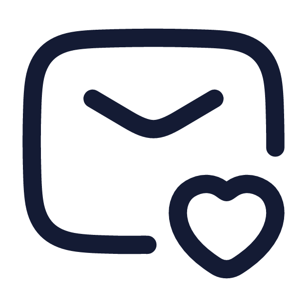 Mail Love 02 Icon | Stroke | Rounded | Free Download on Hugeicons Pro