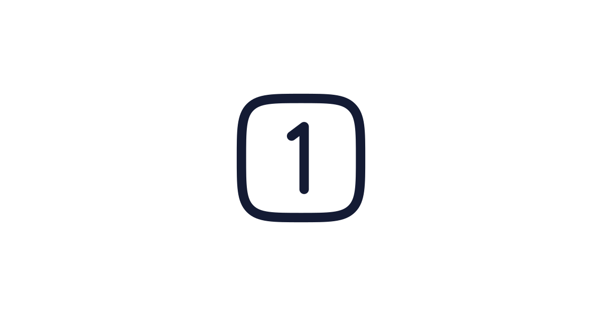 One Square Icon Free Download | PNG, SVG & Icon Font Format