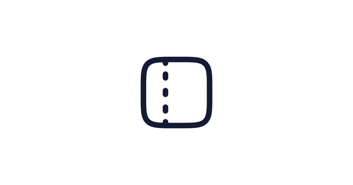 Panel Left Dashed Icon Free Download | PNG, SVG & Icon Font Format
