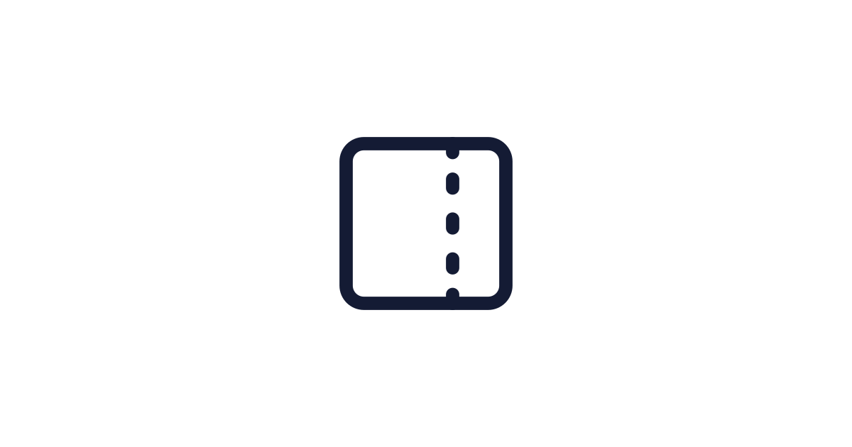 Panel Right Dashed Icon Free Download | PNG, SVG & Icon Font Format