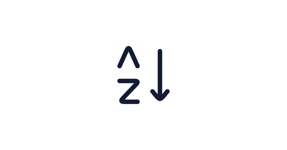 Sorting A Z 02 Icon Free Download | PNG, SVG & Icon Font Format