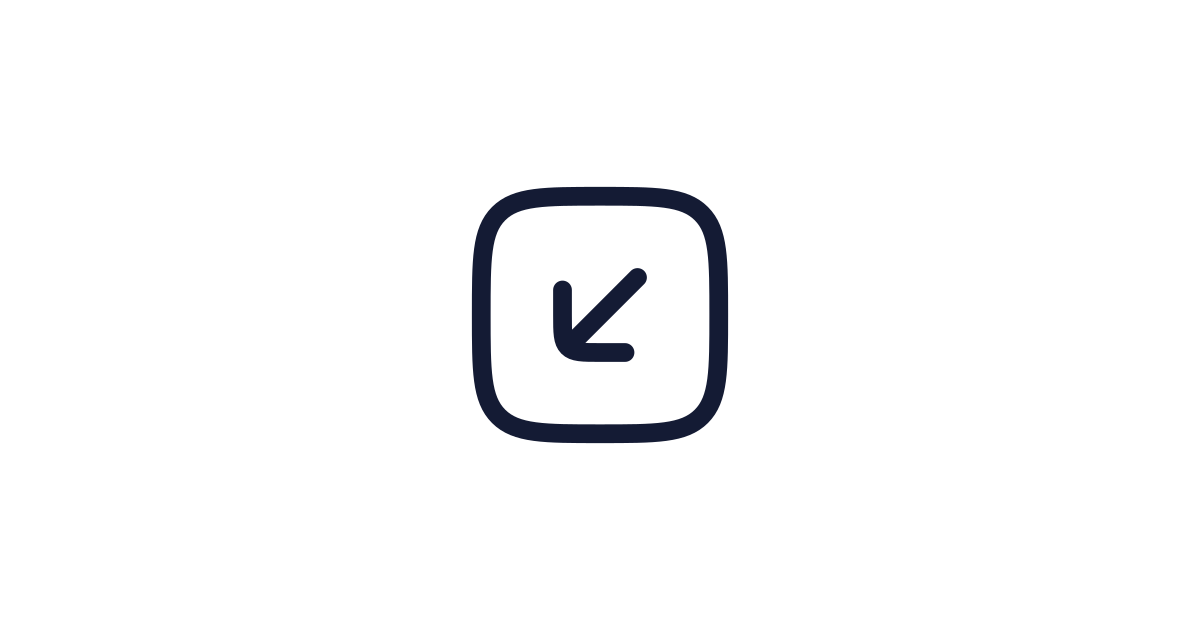 Square Arrow Down Left Icon Free Download | PNG, SVG & Icon Font Format