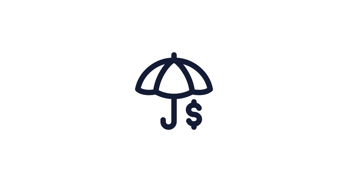 Umbrella Dollar Icon Stroke Rounded Hugeicons Pro