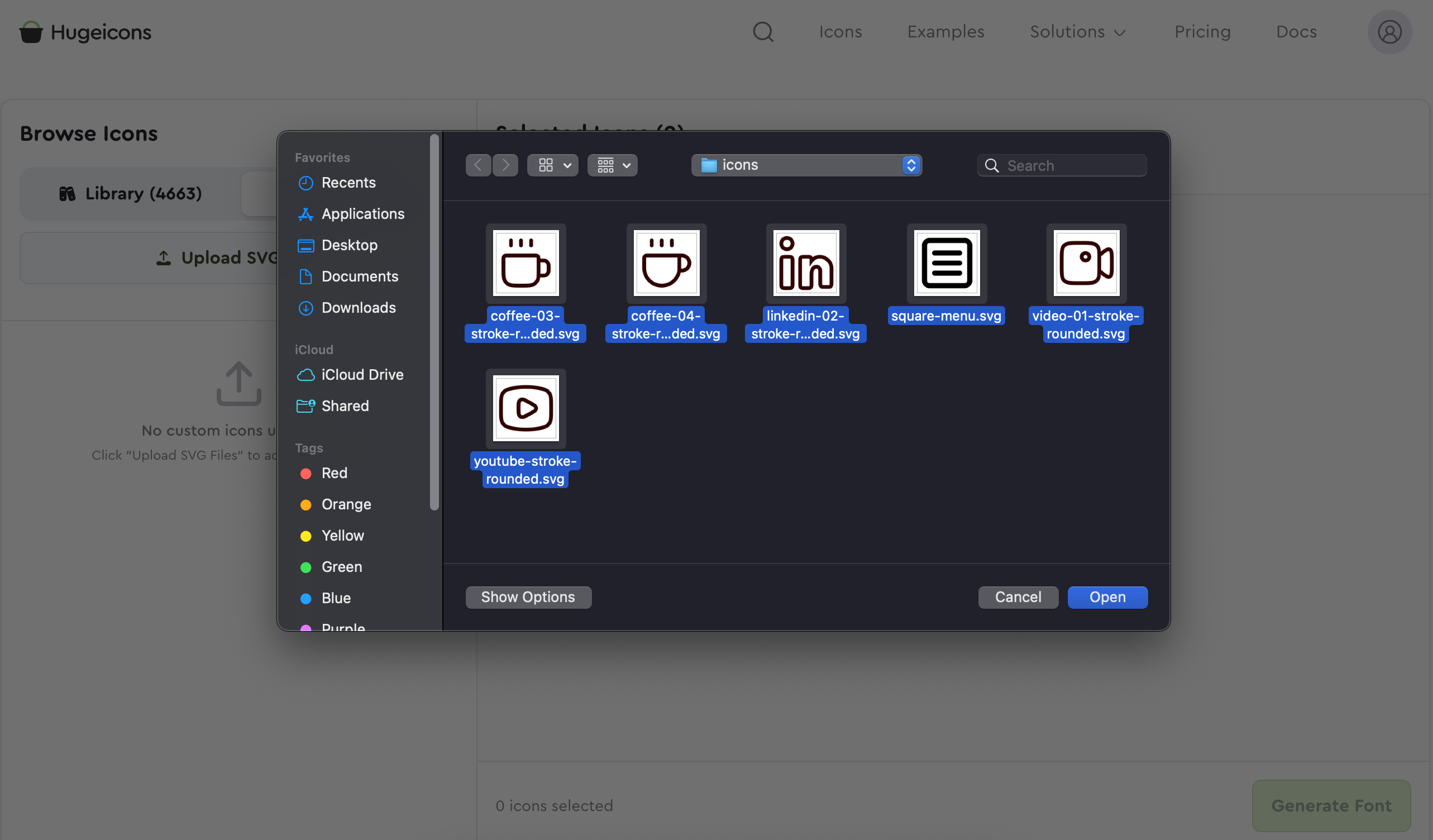 Upload Your SVG Icons