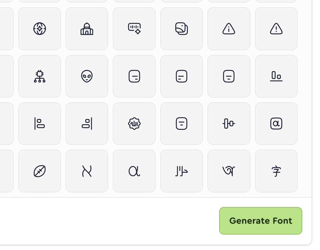 Generate Icon Font & Download